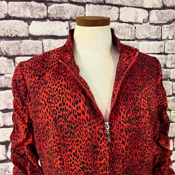 Patchington Red & Black Fully Lined 3/4 Sleeve Jacket Size M - Picture 2 of 9